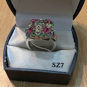 Elegant Multicolor Gemstone Ring